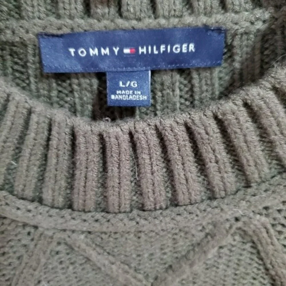 Tommy Hilfiger women's Green sweater Sz Large